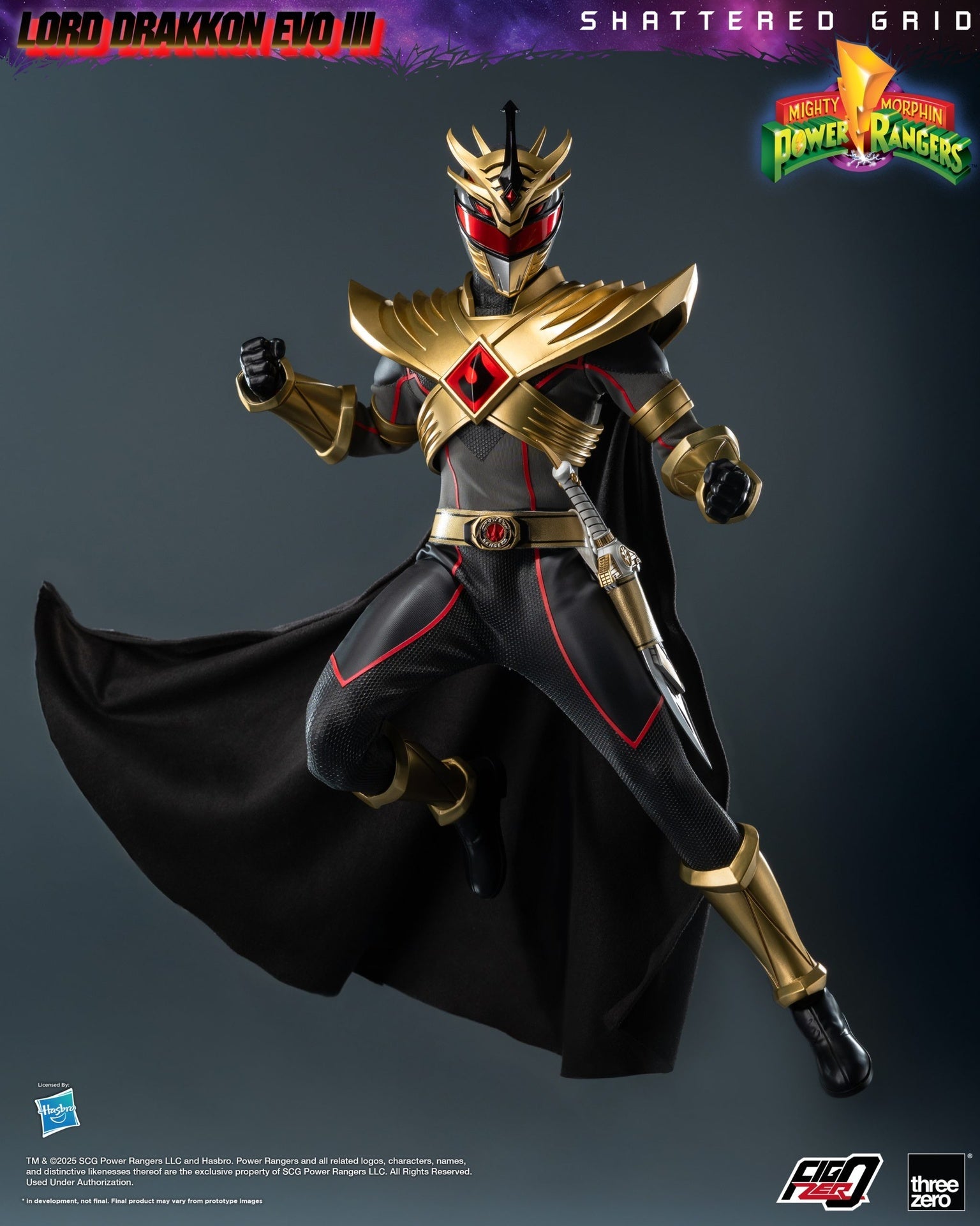 Figurine articulée Mighty Morphin Power Rangers Shattered Grid Lord Drakkon Evo III