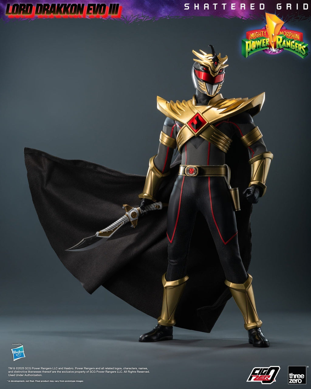 Figurine articulée Mighty Morphin Power Rangers Shattered Grid Lord Drakkon Evo III