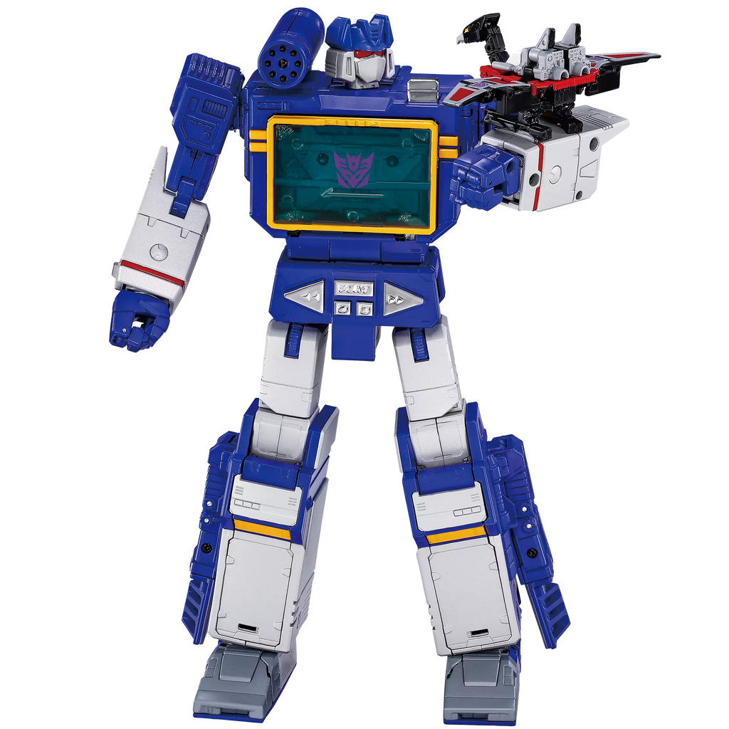 Figurine articulée transformable Soundwave et Condor (Laserbeak) avec accessoires