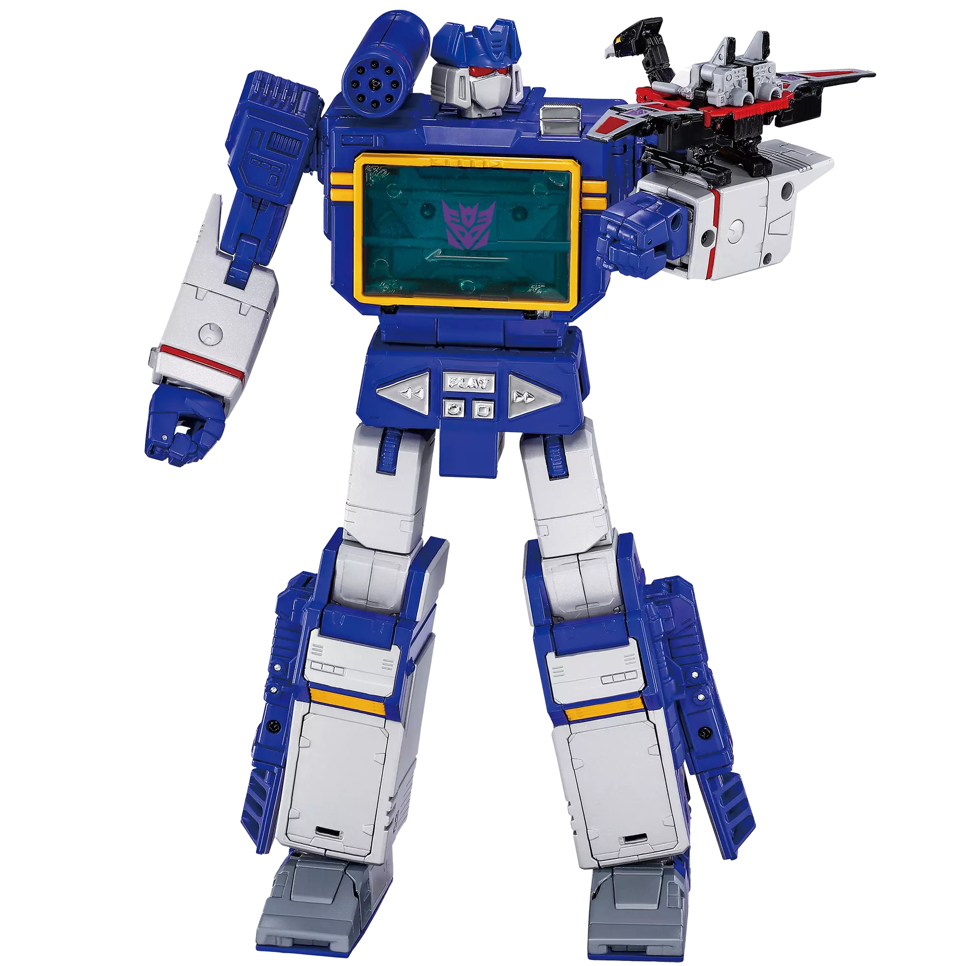 Figurine articulée transformable Soundwave et Condor (Laserbeak) avec accessoires