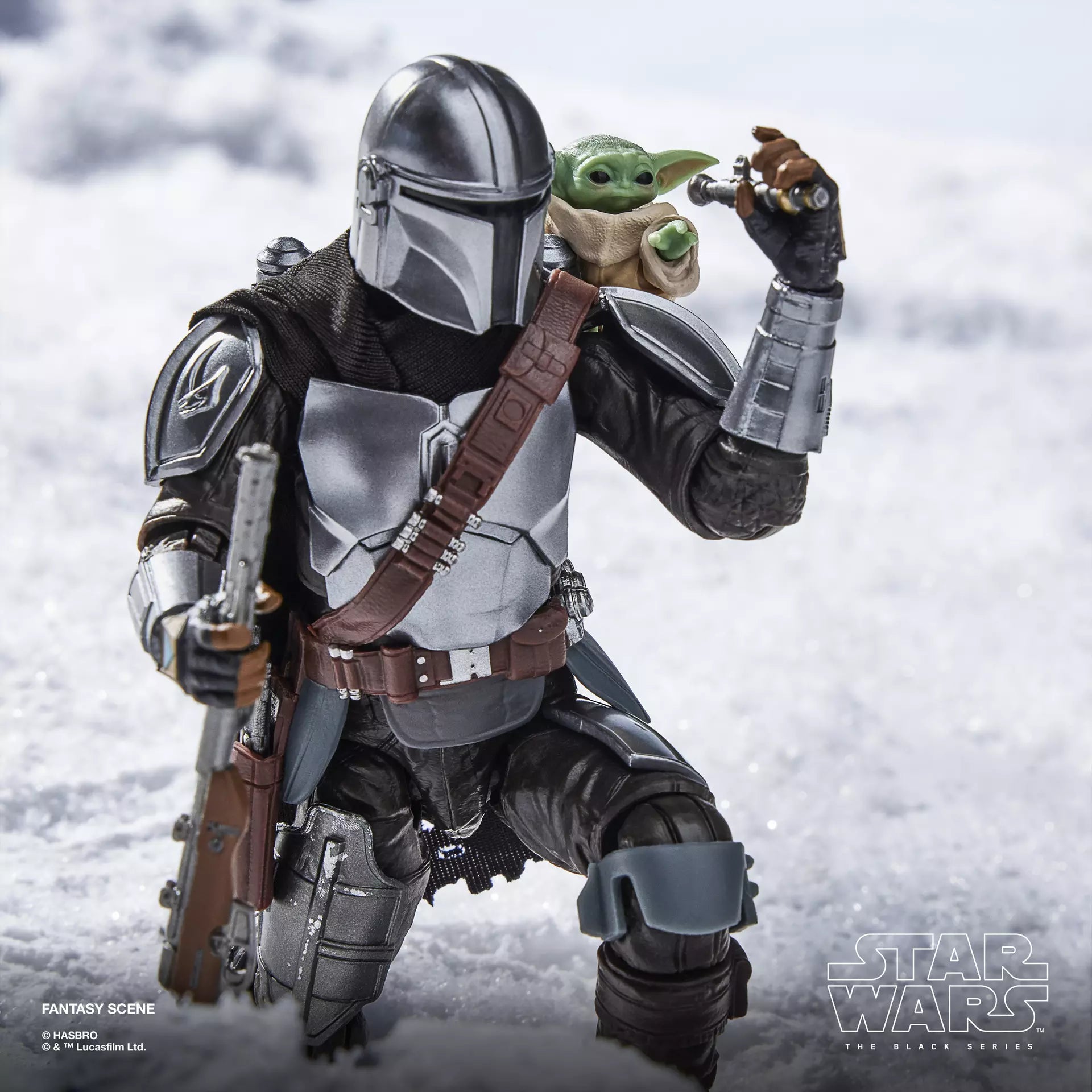 Figurine articulée The Mandalorian et Grogu de 15 cm