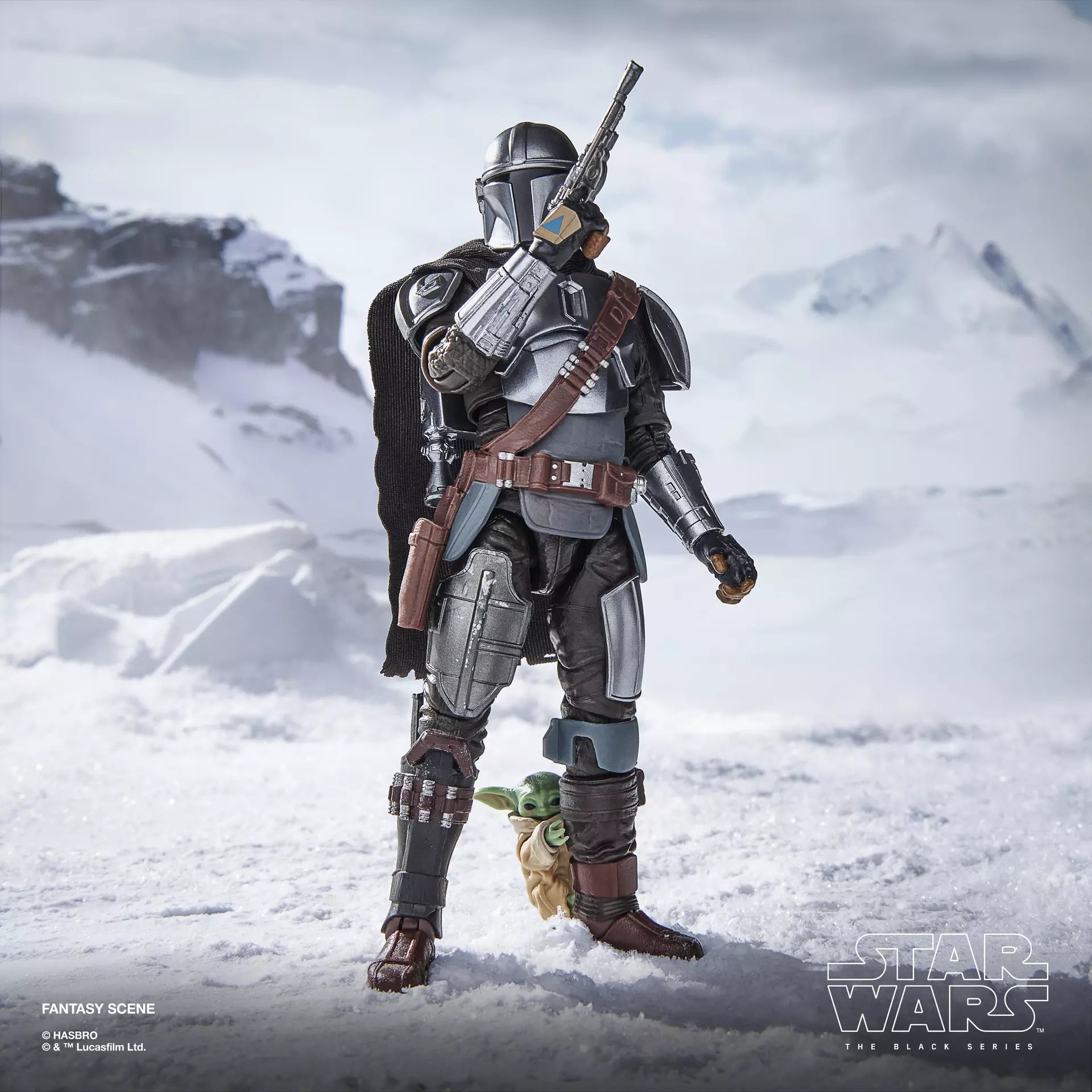 Figurine articulée The Mandalorian et Grogu de 15 cm