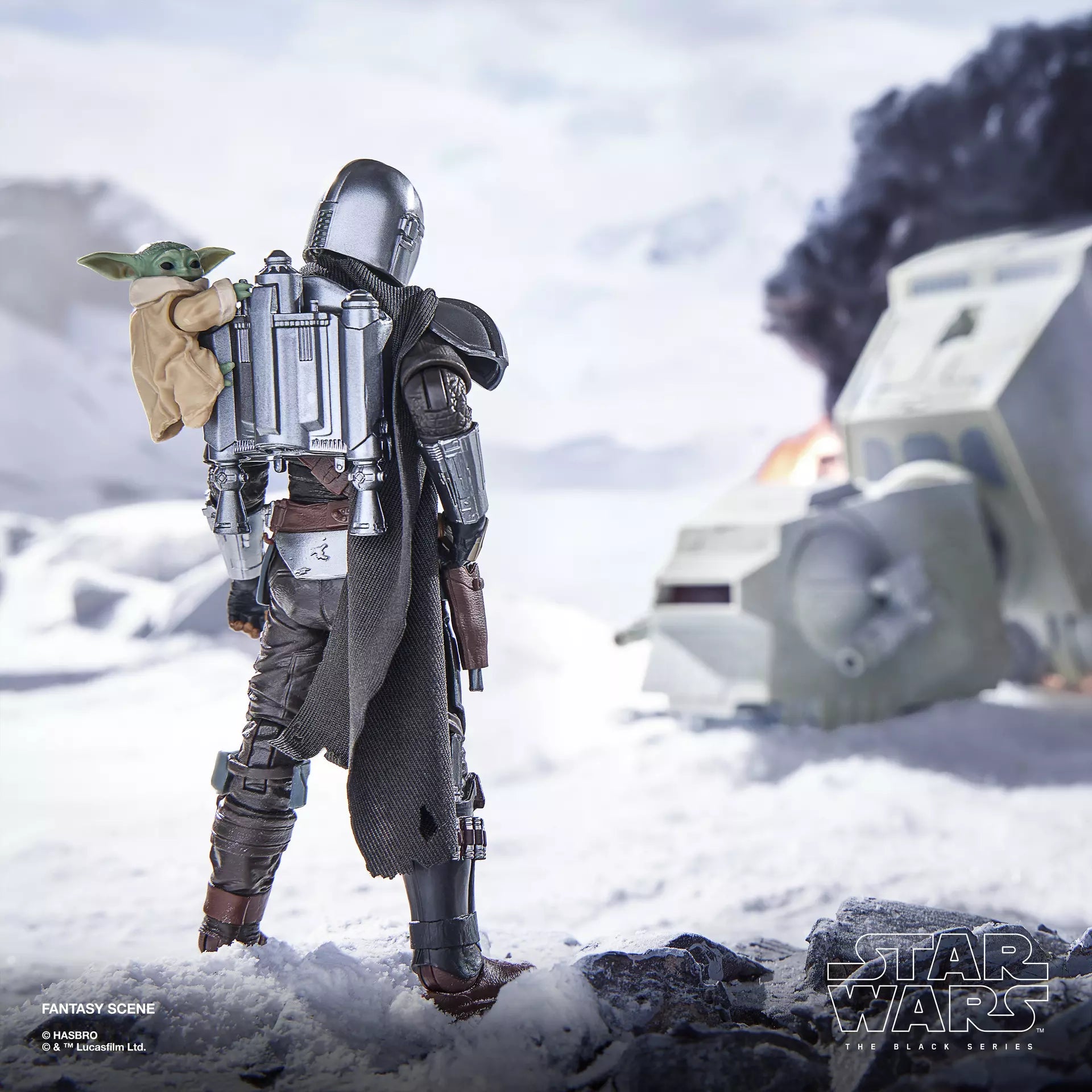 Figurine articulée The Mandalorian et Grogu de 15 cm