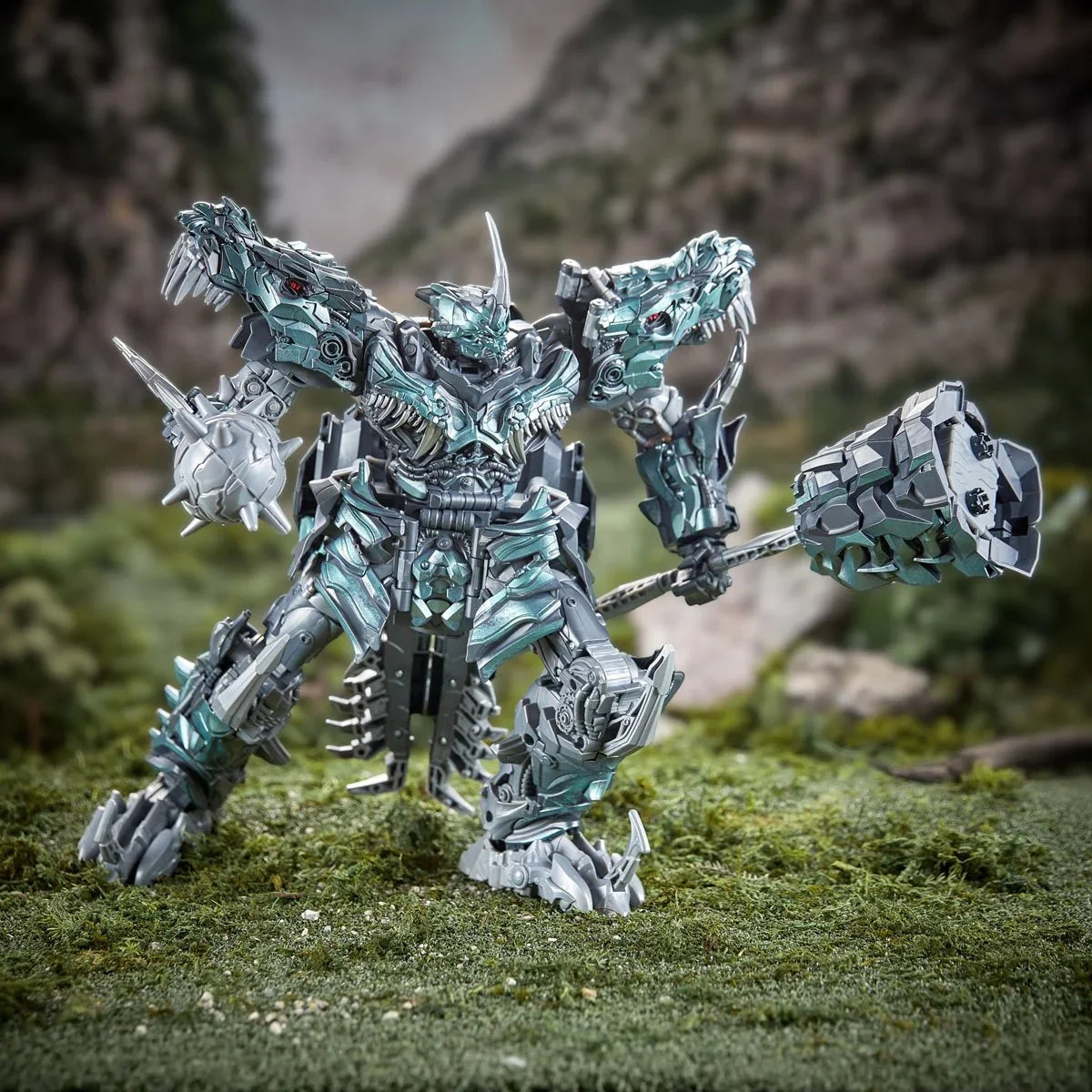 Figurine articulée Robot Dinosaure Titan Grimlock avec accessoire masse