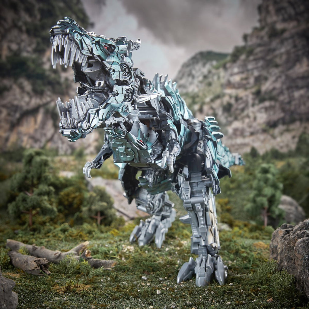 Figurine articulée Robot Dinosaure Titan Grimlock avec accessoire masse