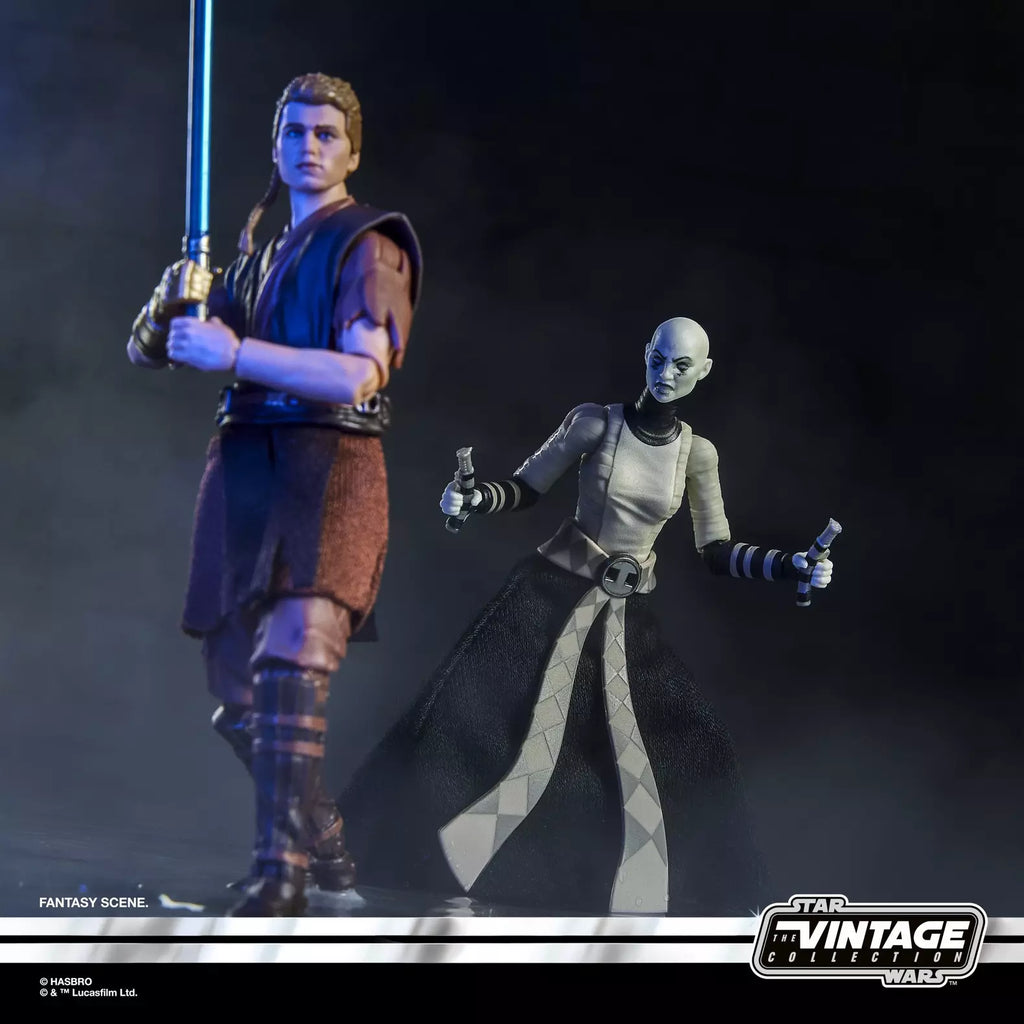 Figurine articulée Anakin Skywalker et Asajj Ventress de 3,75 pouces