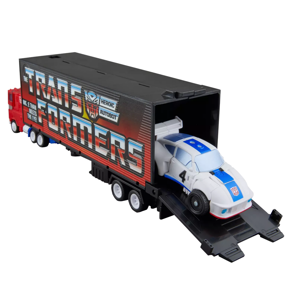 Optimus Prime et Jazz Autobot figurines articulées en coffret avec remorque et accessoires