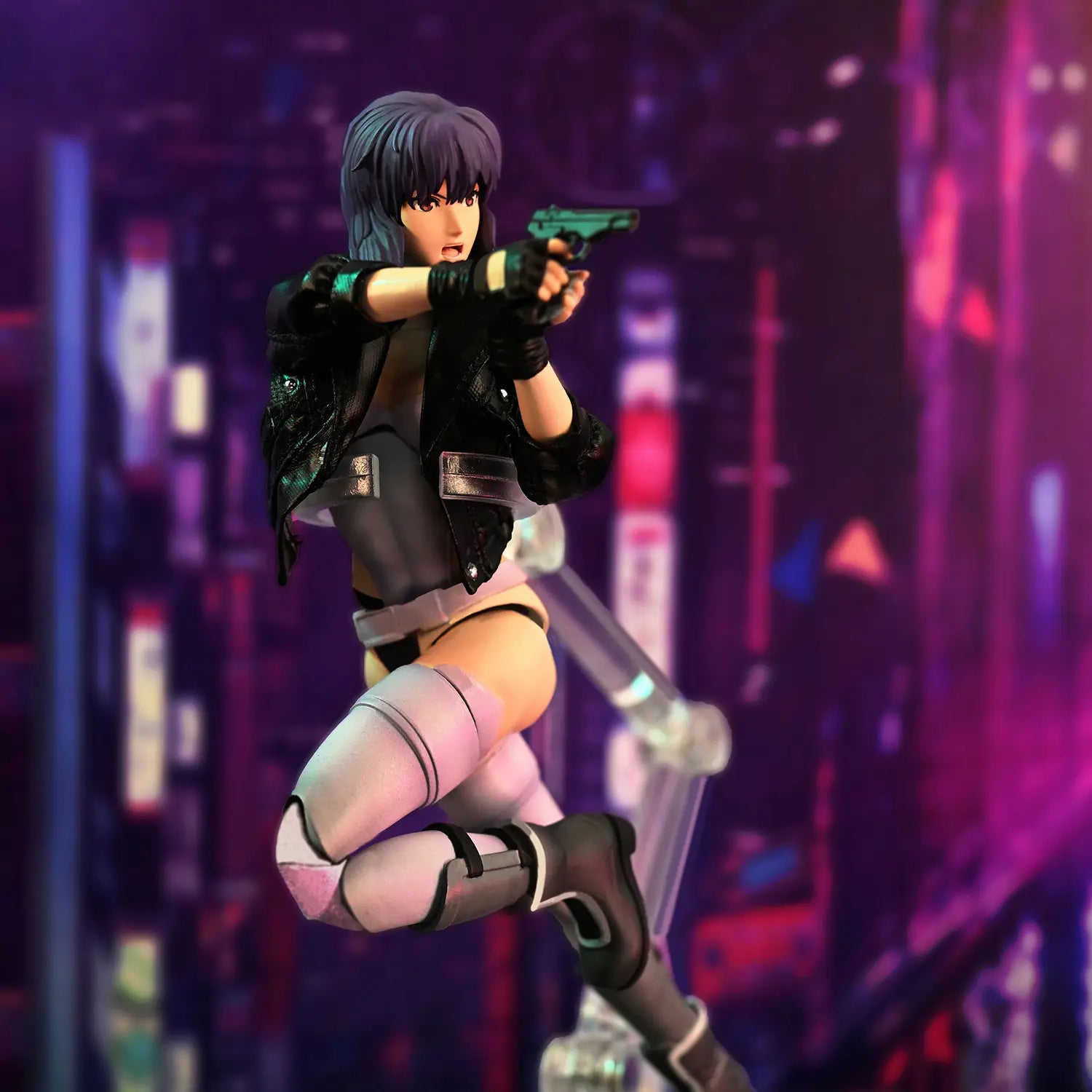 Figurine articulée Motoko Kusanagi Cyberpunk entièrement cyborg à l'échelle 1/12