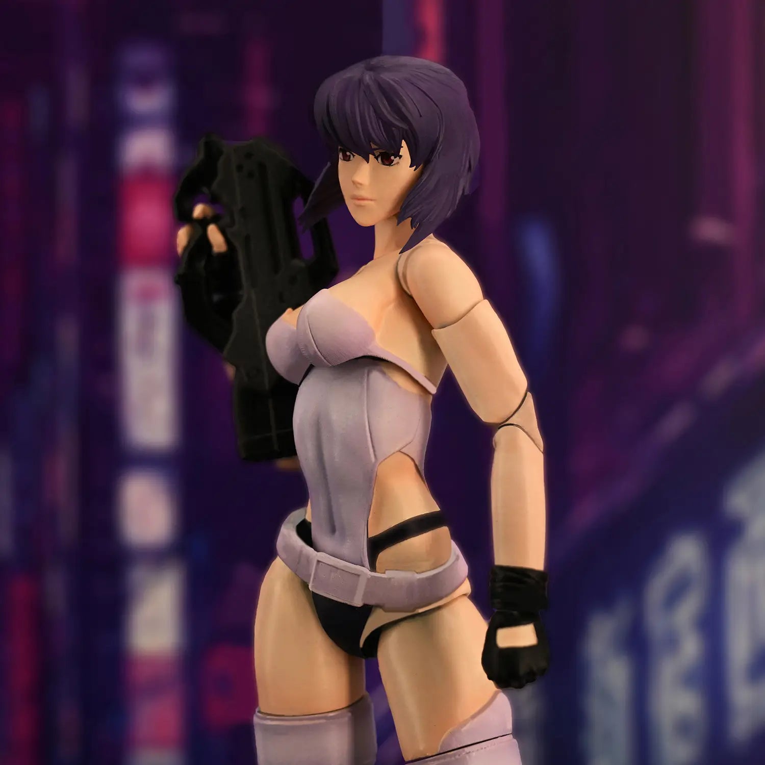 Figurine articulée Motoko Kusanagi Cyberpunk entièrement cyborg à l'échelle 1/12