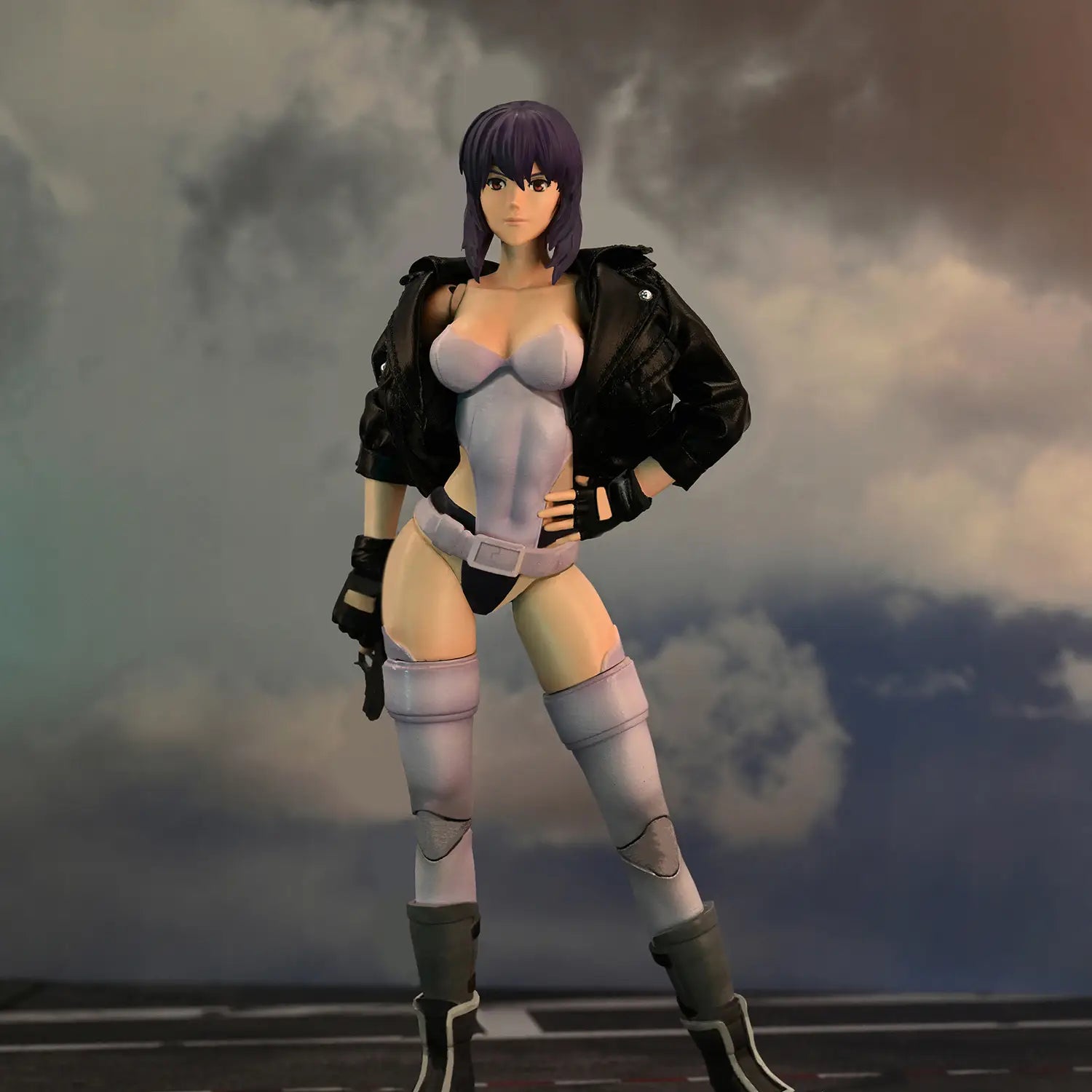 Figurine articulée Motoko Kusanagi Cyberpunk entièrement cyborg à l'échelle 1/12