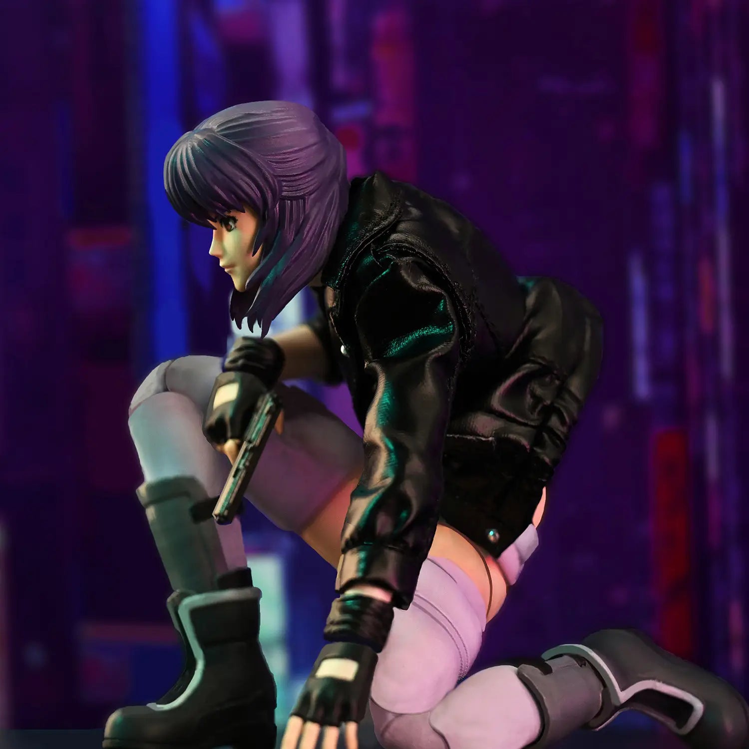 Figurine articulée Motoko Kusanagi Cyberpunk entièrement cyborg à l'échelle 1/12