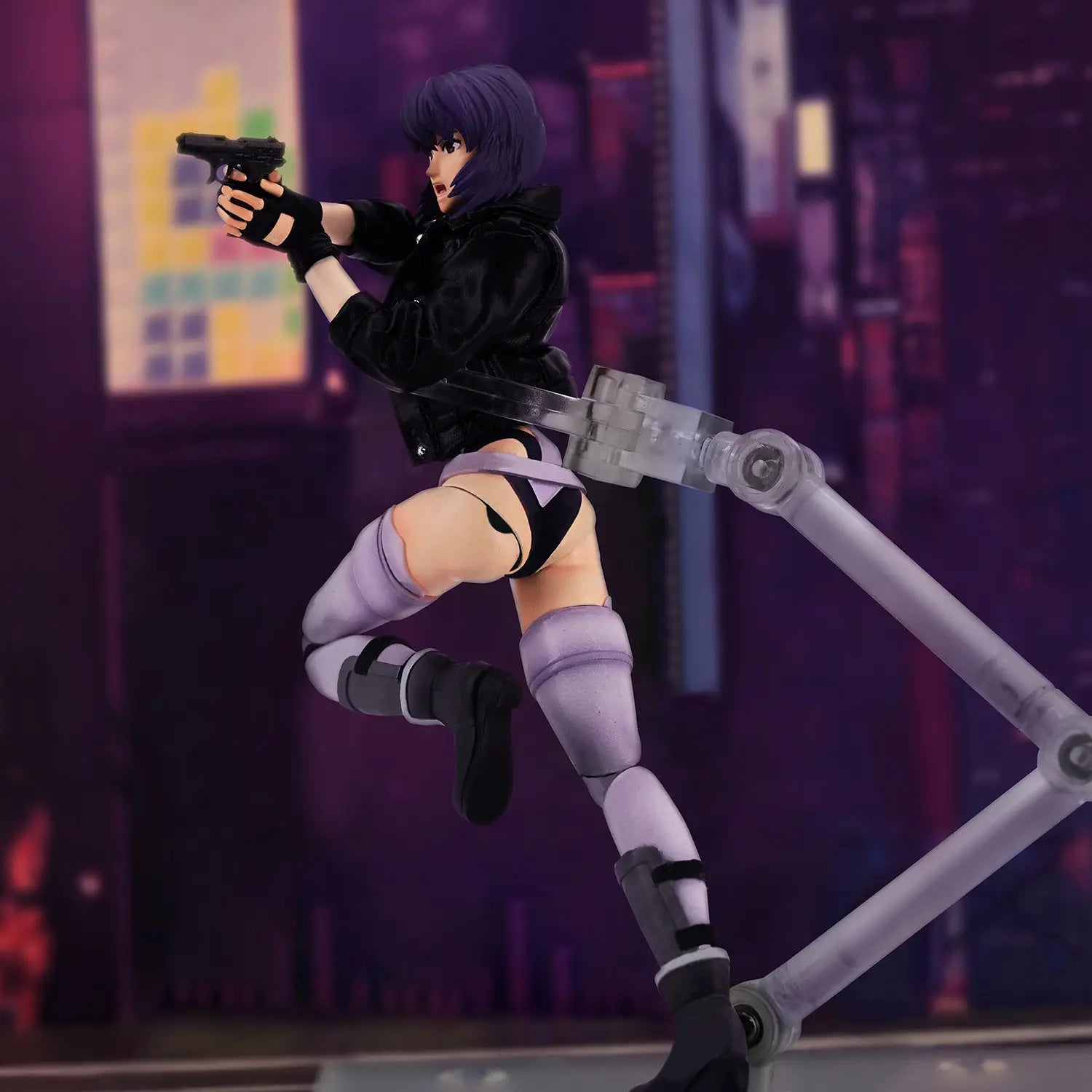 Figurine articulée Motoko Kusanagi Cyberpunk entièrement cyborg à l'échelle 1/12