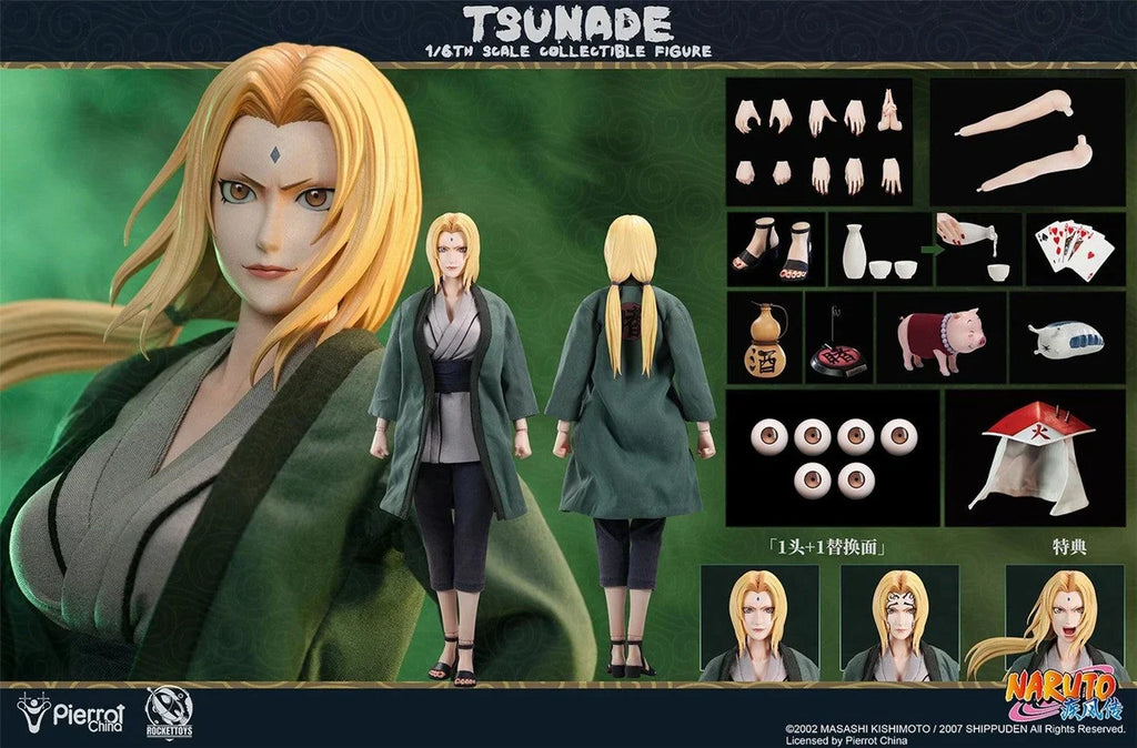Figurine articulée à collectionner Tsunade à l'échelle 1/6 avec accessoires et pièces interchangeables