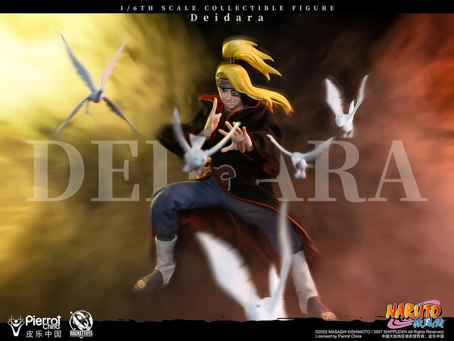 Figurine articulée Deidara à l'échelle 1/6 avec tenue et accessoires Akatsuki