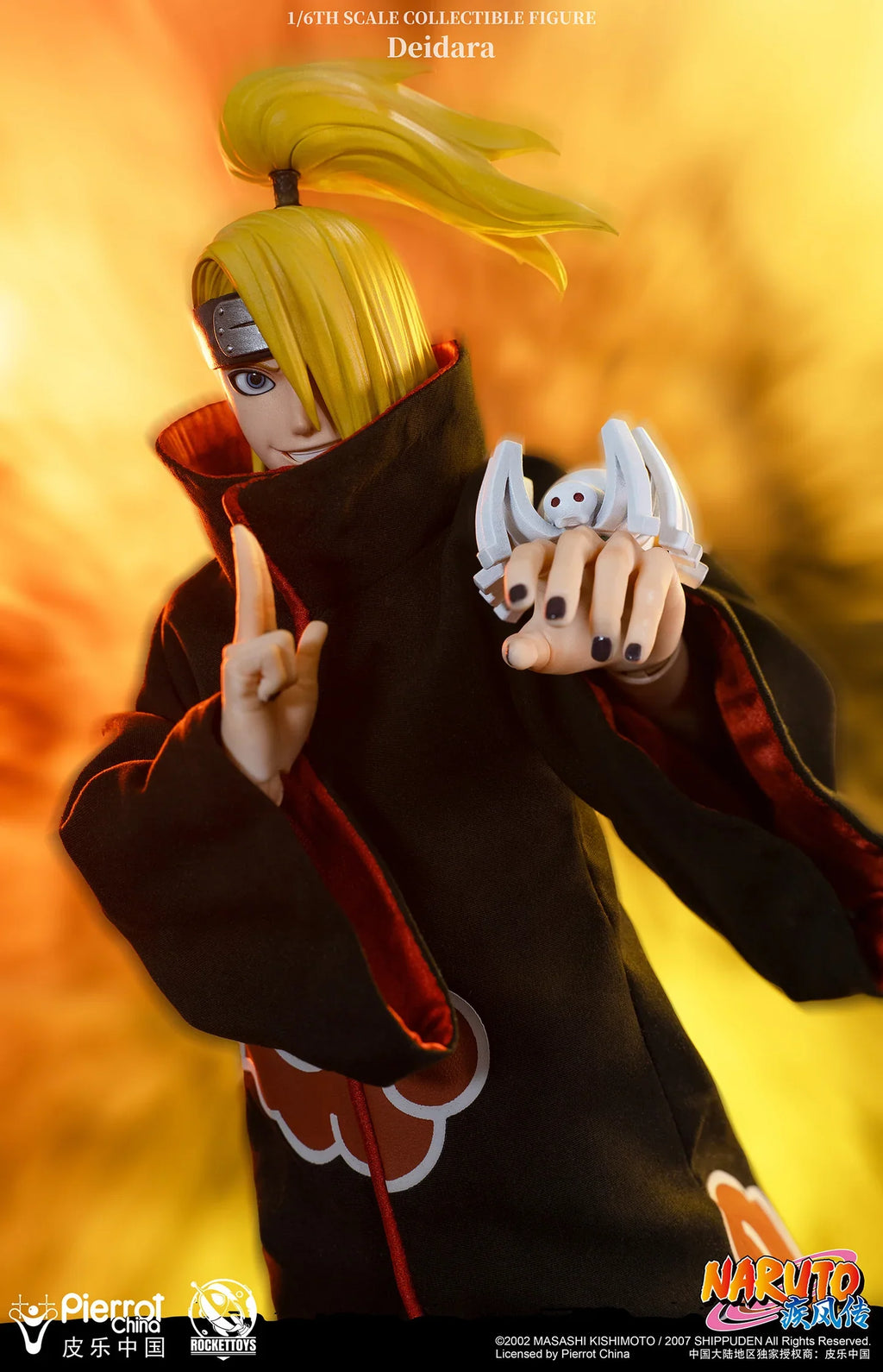 Figurine articulée Deidara à l'échelle 1/6 avec tenue et accessoires Akatsuki