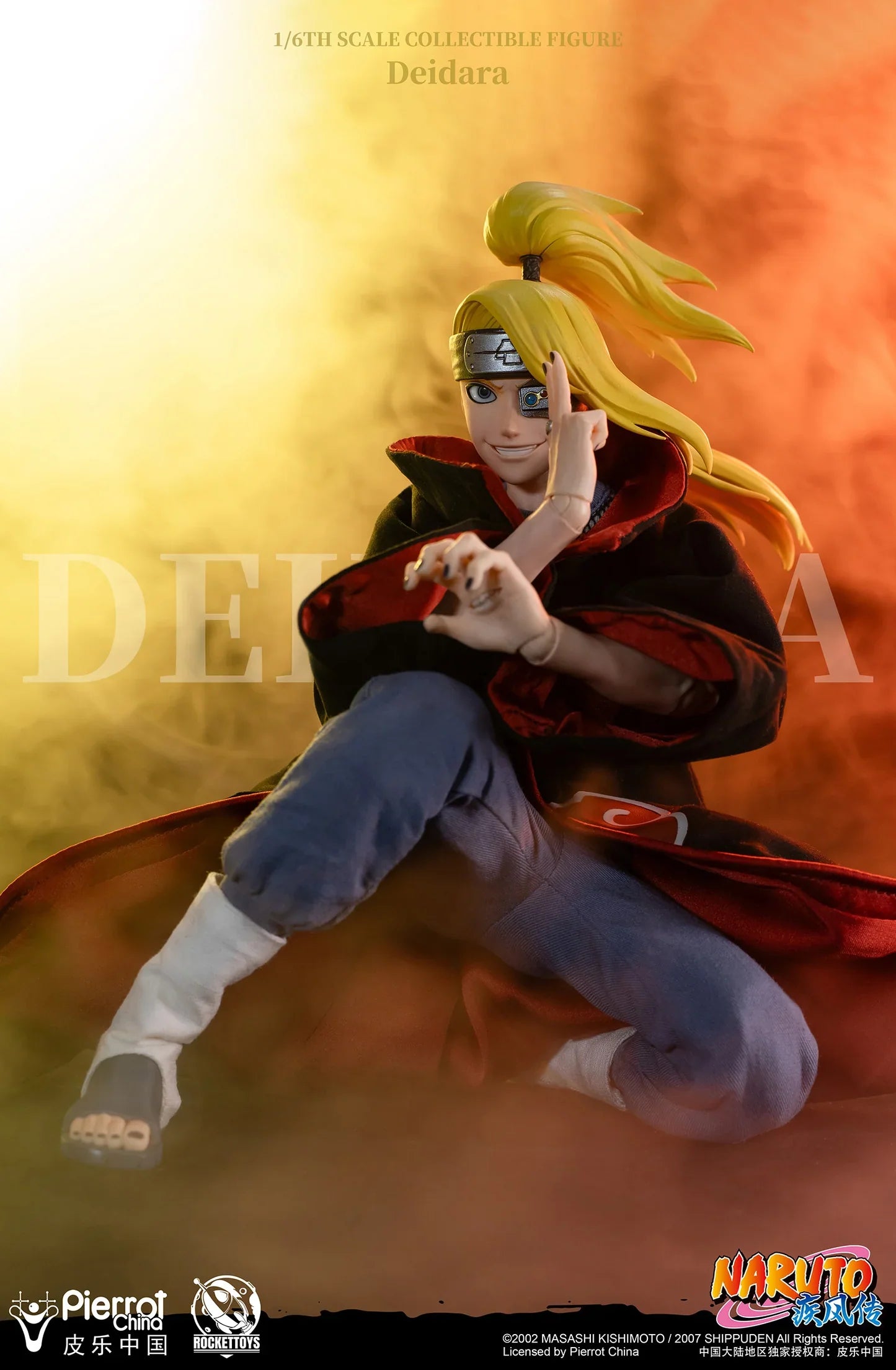 Figurine articulée Deidara à l'échelle 1/6 avec tenue et accessoires Akatsuki