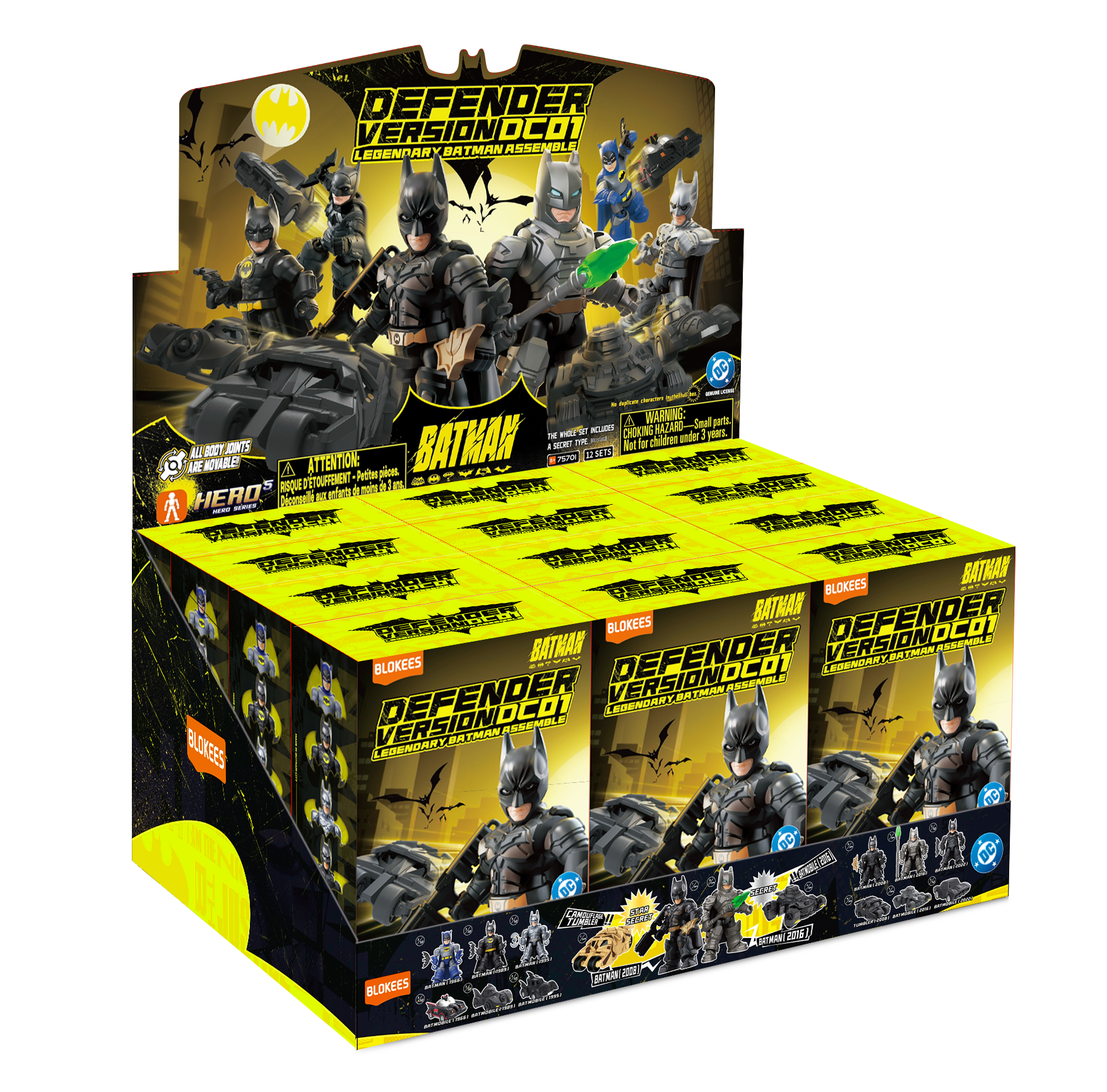 Lot de 12 figurines à assembler Le Batman légendaire