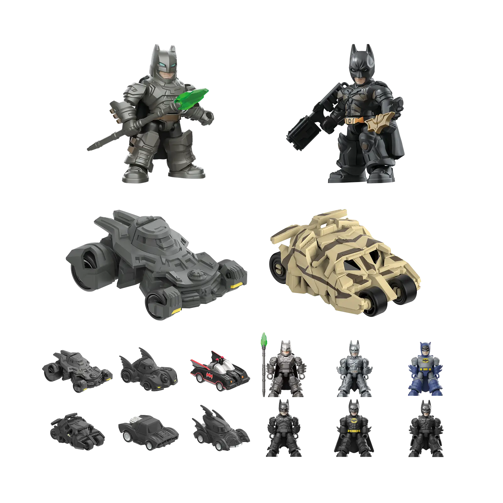 Lot de 12 figurines à assembler Le Batman légendaire