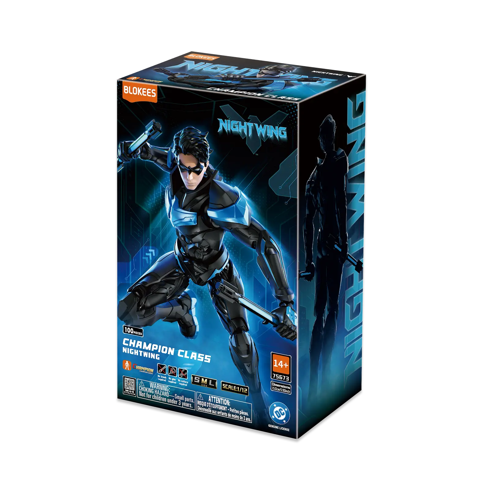 Kit de Maquette articulée Nightwing DC avec Bâtons d'Eskrima et Wingdings