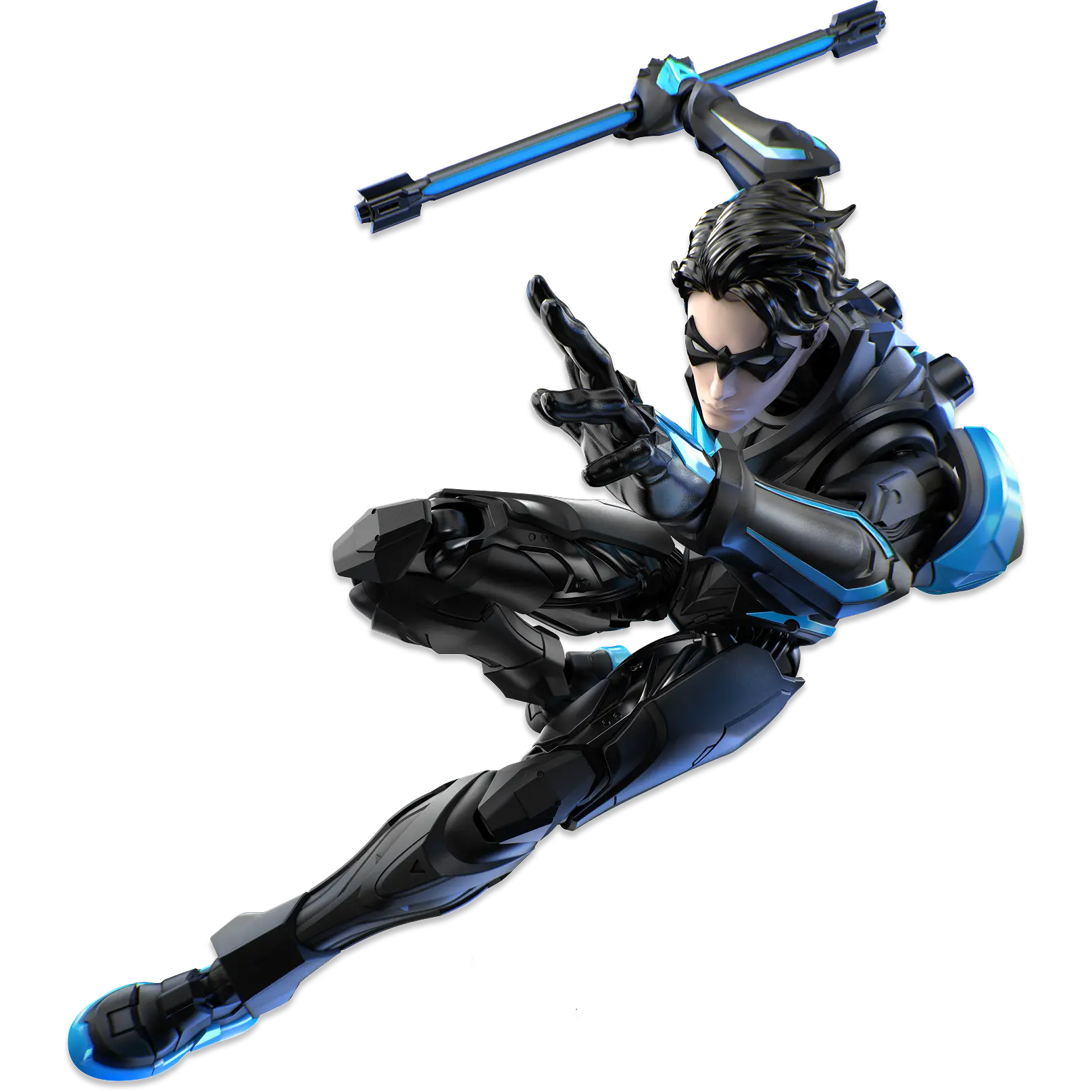 Kit de Maquette articulée Nightwing DC avec Bâtons d'Eskrima et Wingdings