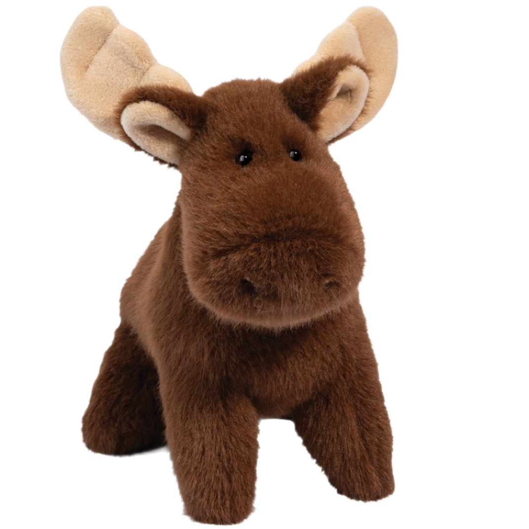 Peluche Élan Museau Animal en Peluche Doux Jouet pour Enfants