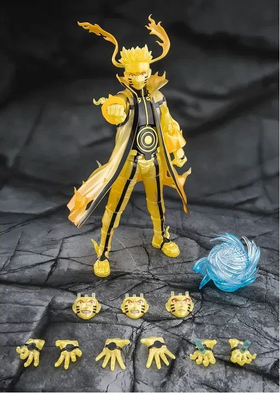 Figurine articulée Naruto Uzumaki Kurama Link Mode Lumineuse Translucide de Collection