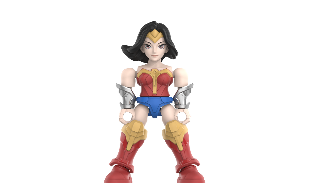 Kit de modèles réduits articulés Justice League - Lot de 12