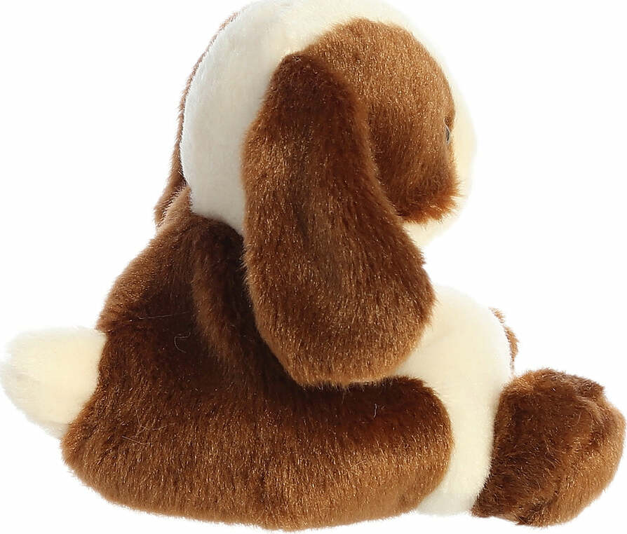 Peluche miniature lapin trèfle brun blanc
