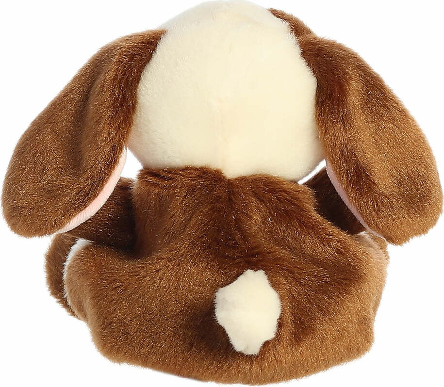 Peluche miniature lapin trèfle brun blanc