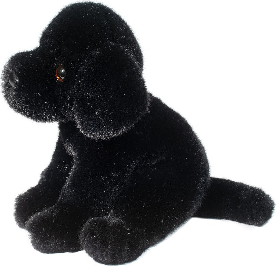 Peluche Chien Labrador Noir, chiot, assis