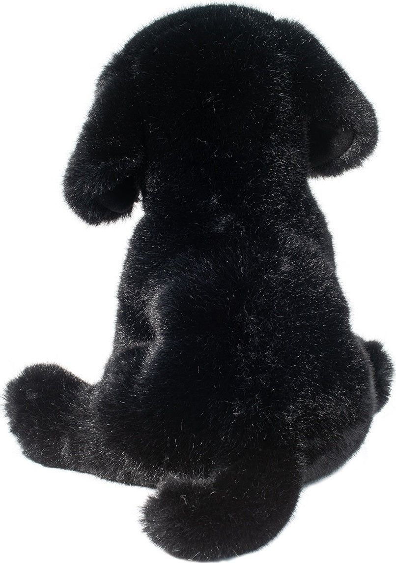 Peluche Chien Labrador Noir, chiot, assis