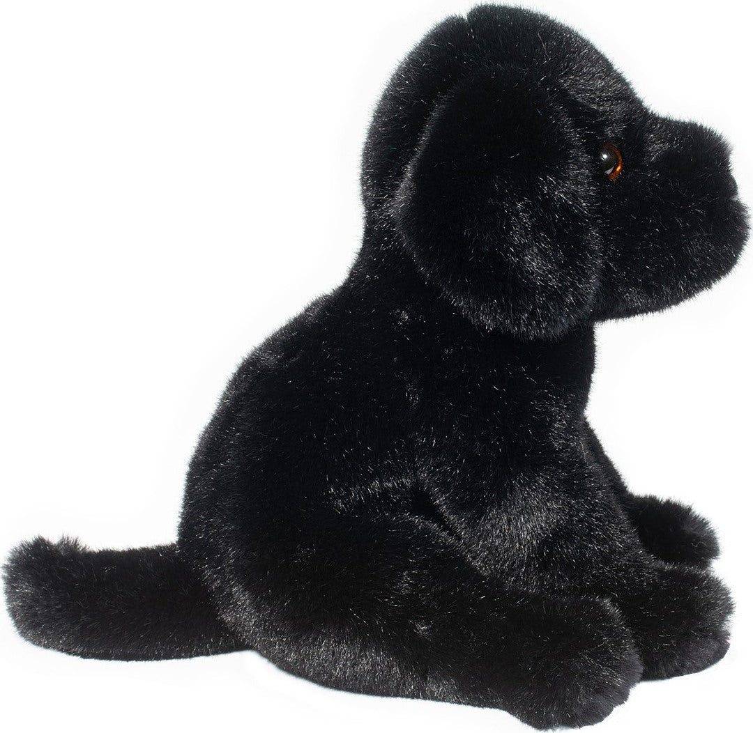 Peluche Chien Labrador Noir, chiot, assis