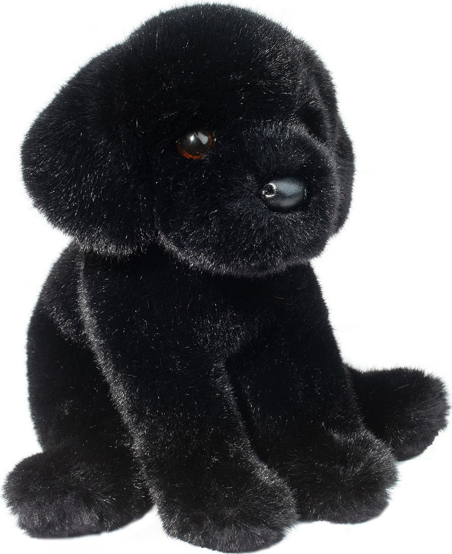 Peluche Chien Labrador Noir, chiot, assis
