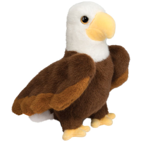 Windy Eagle Pygargue à tête blanche en peluche Brun Blanc