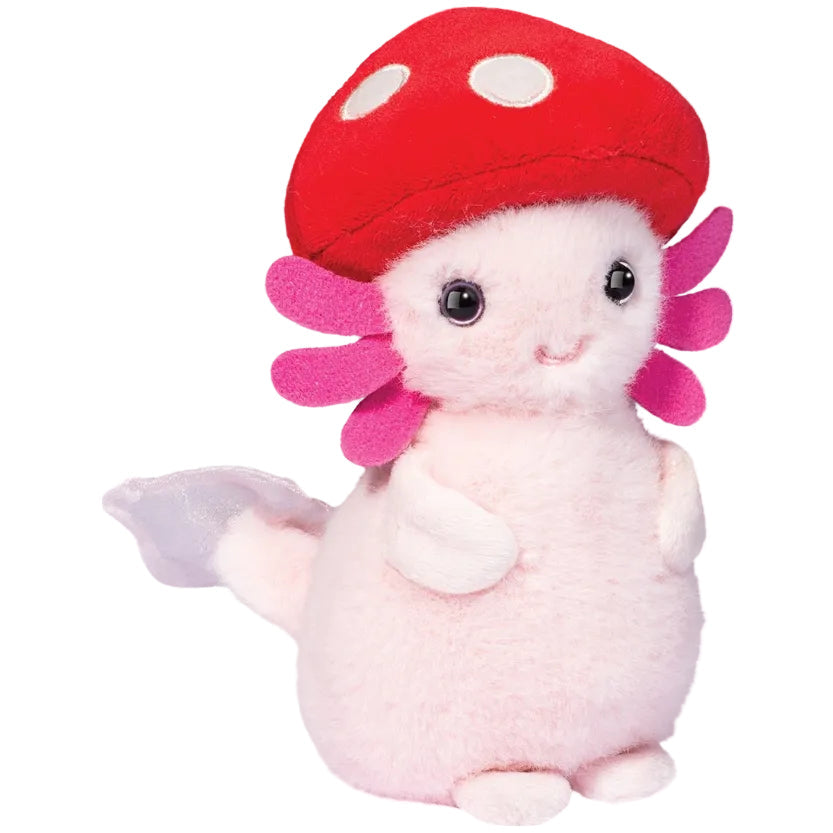 Peluche Axolotl Champignon Funglotl, Jouet Doux Rose