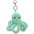 Porte-clés en peluche Poulpe Vert Menthe, accrochable, en forme d'animal en peluche