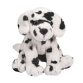 Peluche chien dalmatien damier jouet doux noir et blanc