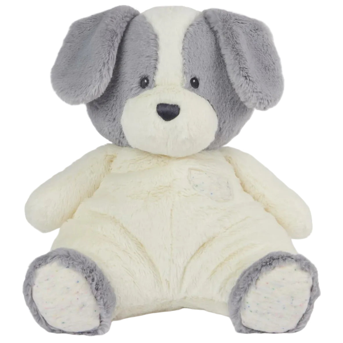 Peluche Chiot Tachetée Grise et Blanche – Jouet Doux – 32 cm