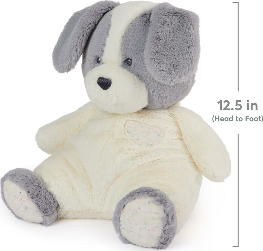 Peluche Chiot Tachetée Grise et Blanche – Jouet Doux – 32 cm