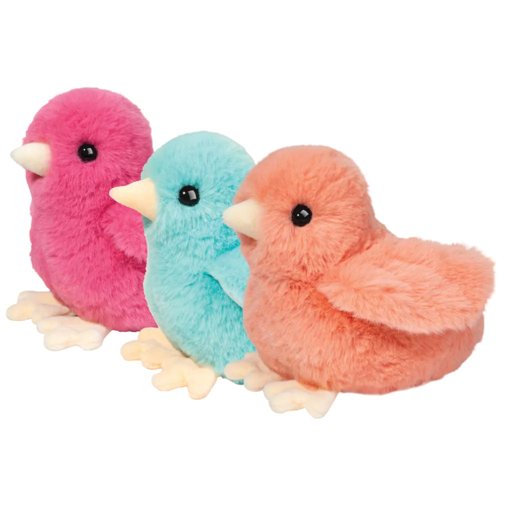 Poussins colorés assortis en peluche douce, jouet en peluche pour panier de Pâques
