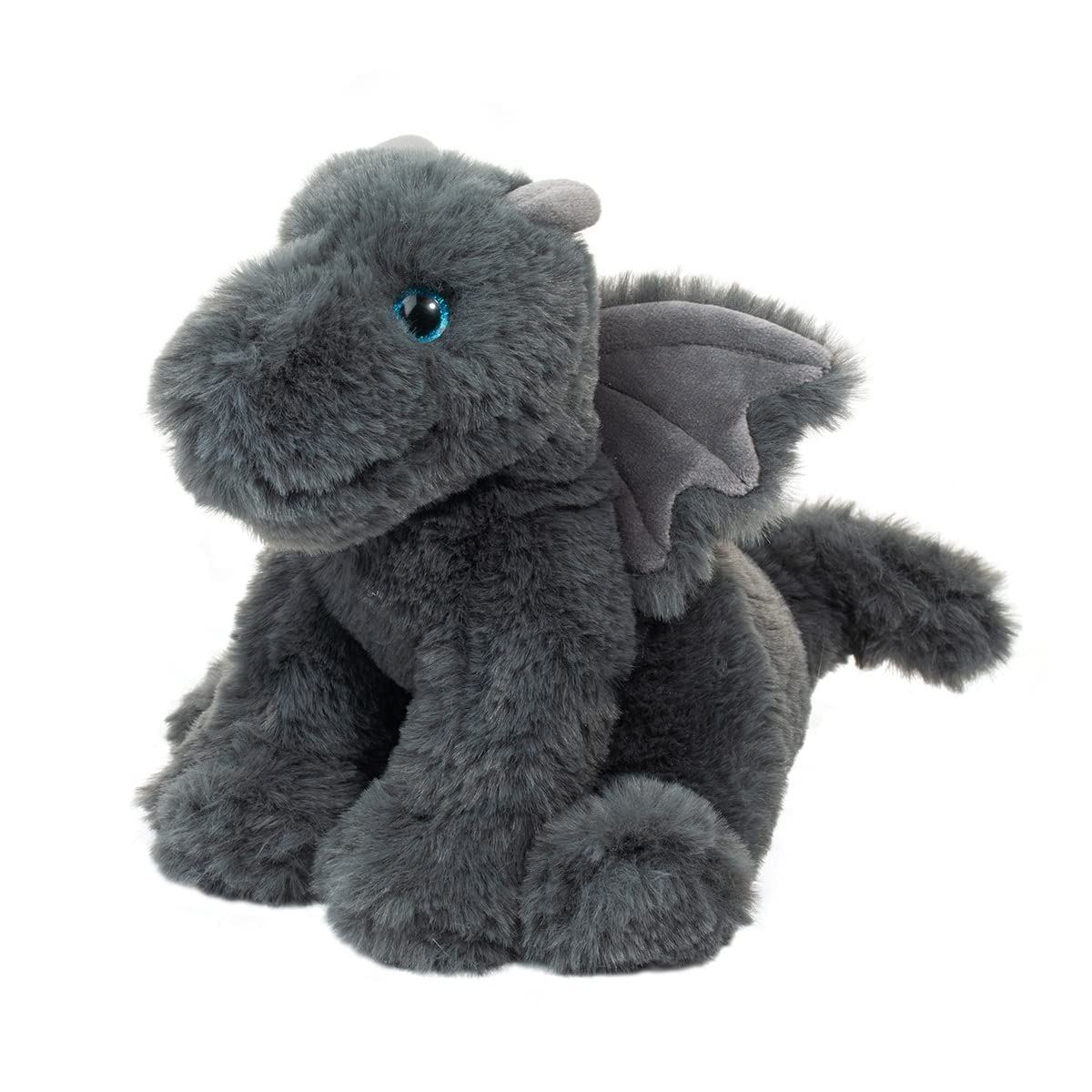 Mini-peluche dragon gris doux avec ailes
