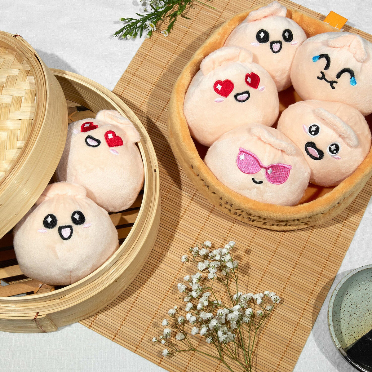 Lot de jouets en peluche de soutien émotionnel kawaii en forme de boulettes de nourriture mignonne